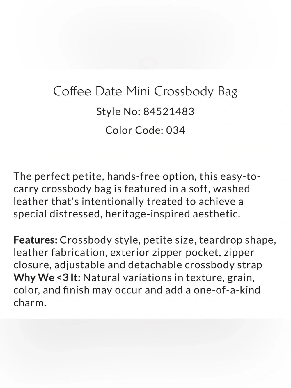 Free People Coffee Date Mini Crossbody Bag
